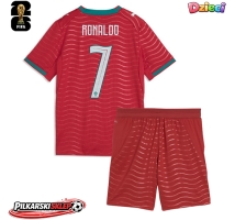 Portugalia Cristiano Ronaldo #7 Koszulka Podstawowa dzieci MŚ 2026 Krótki Rękaw (+ krótkie spodenki)